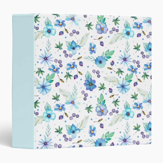 Blue rose 3 ring binder (Front/Spine)