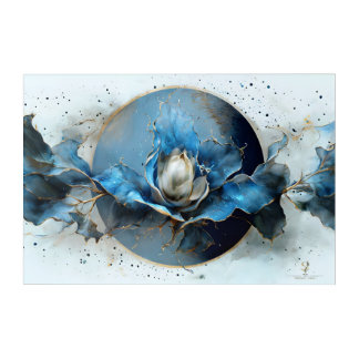 Blue rose acrylic print