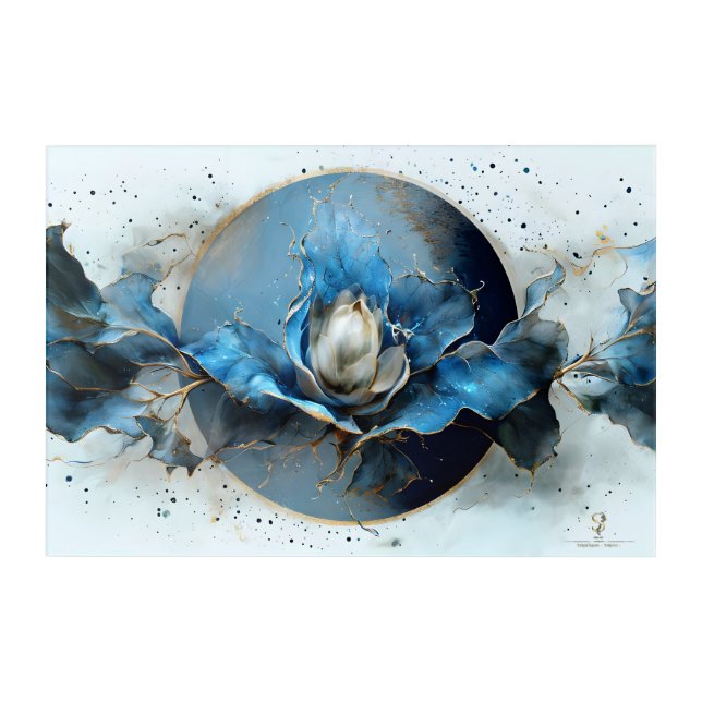 Blue rose acrylic print (Front)