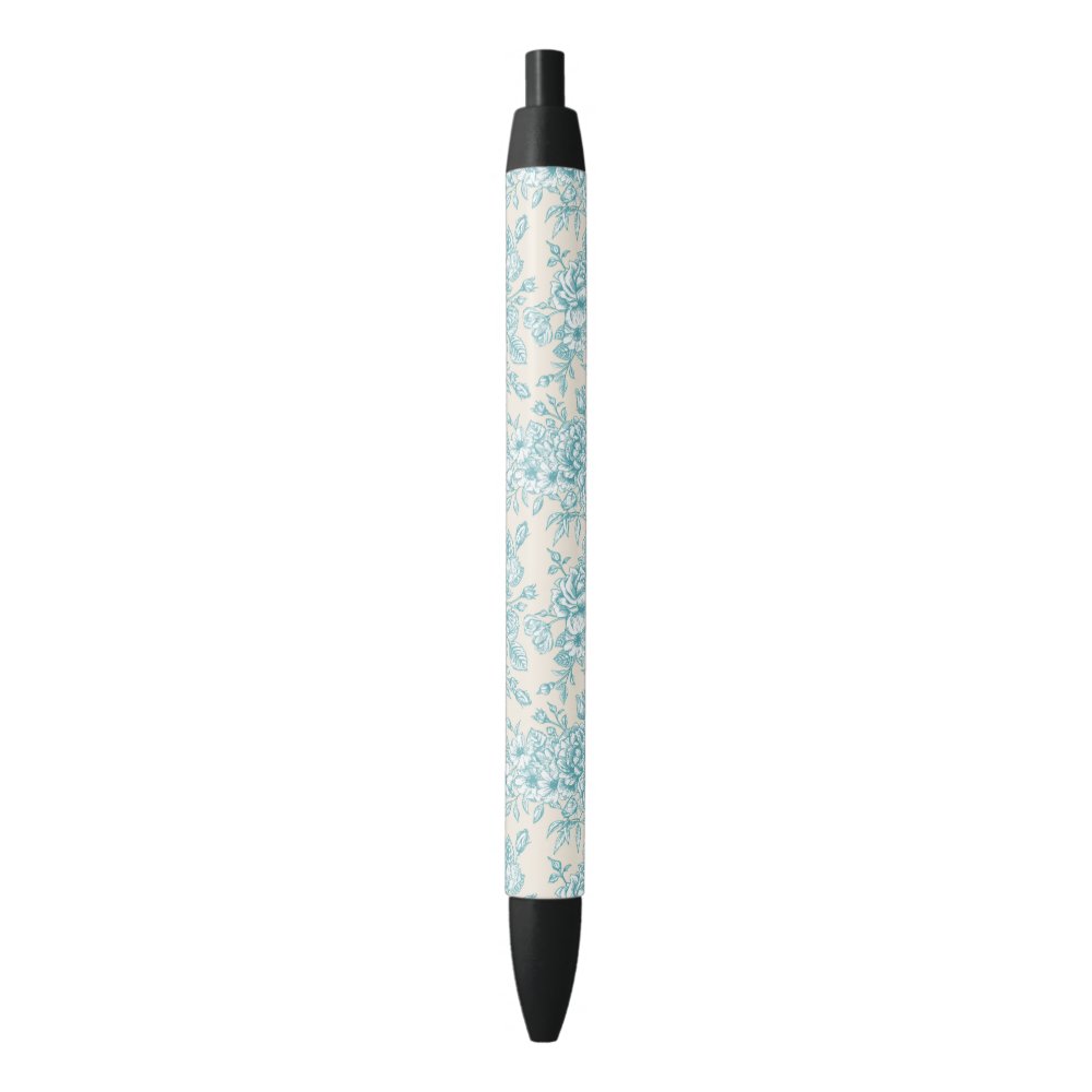 Disover Blue Rose Bouquet Garden Floral Pattern Pen