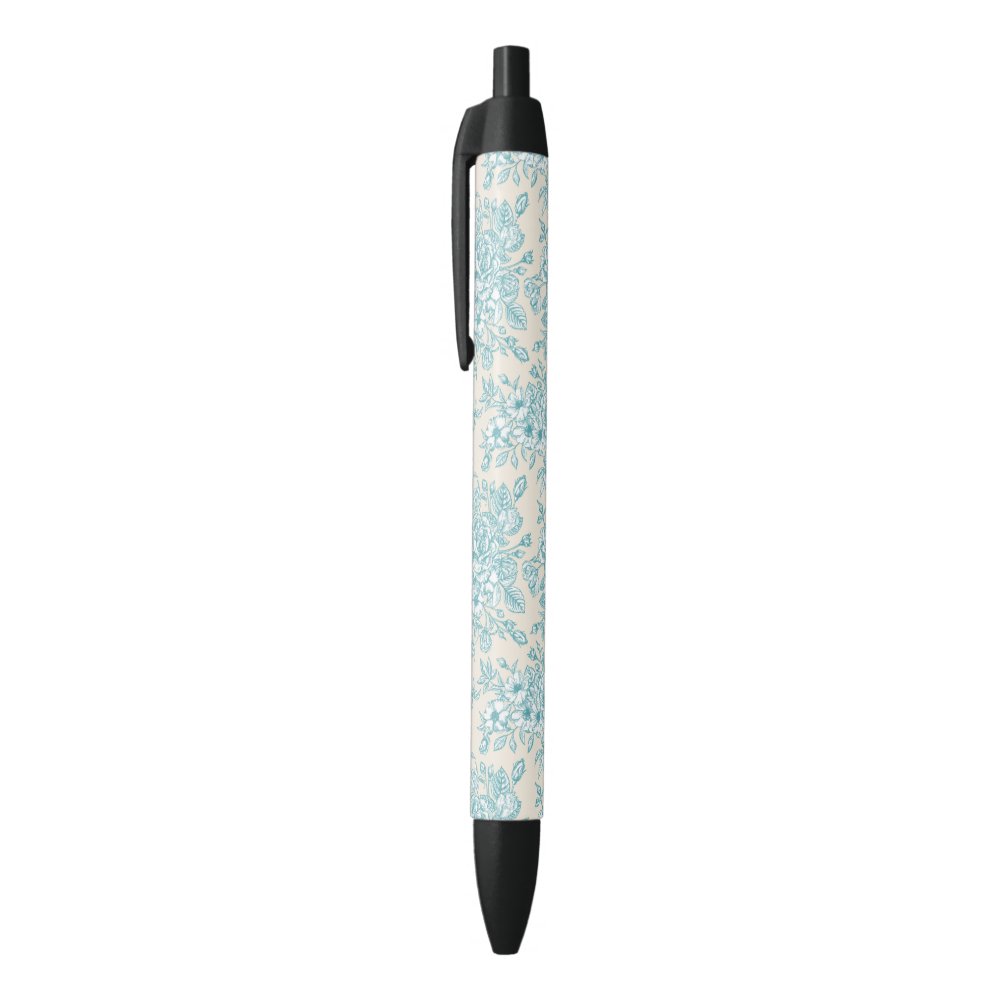 Disover Blue Rose Bouquet Garden Floral Pattern Pen