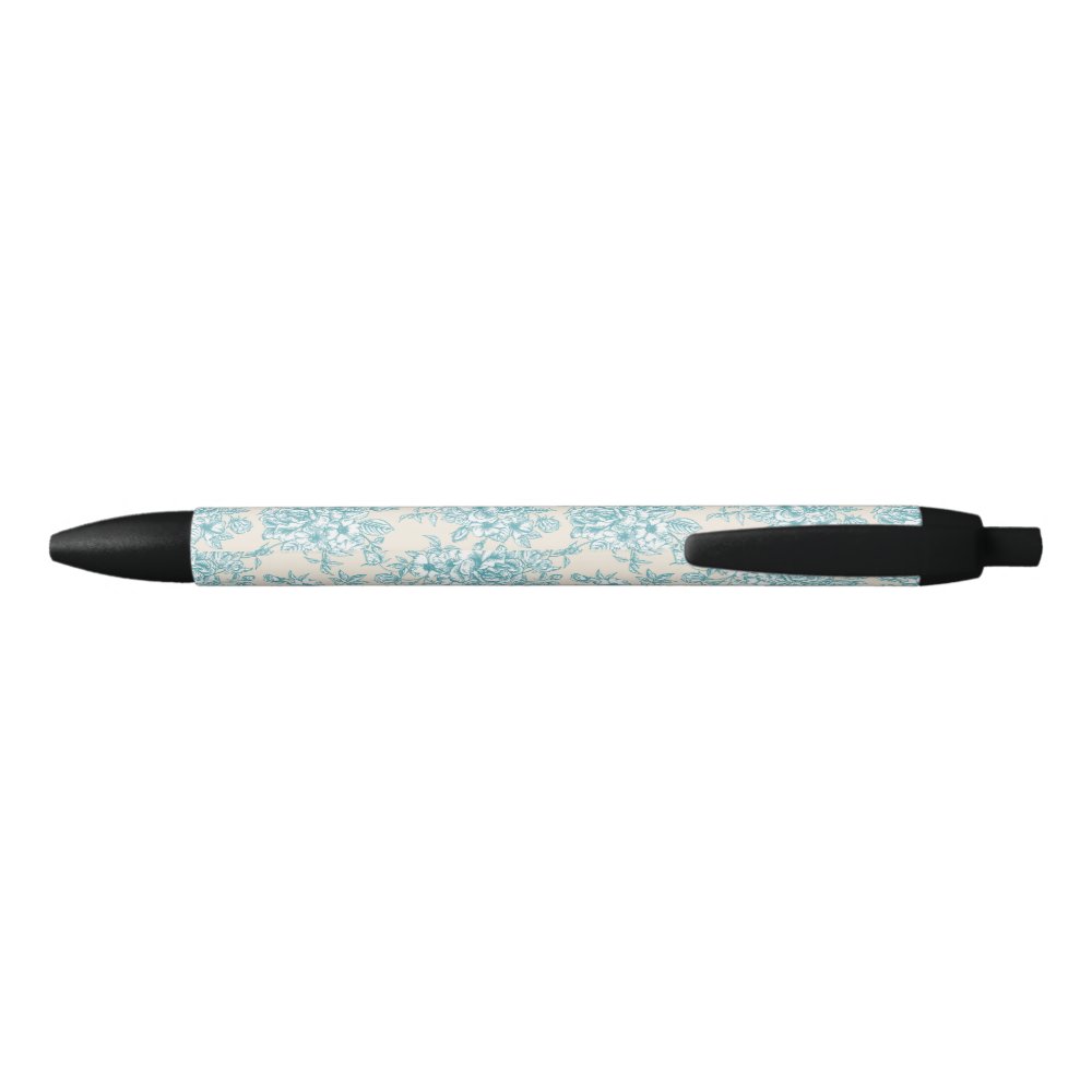 Disover Blue Rose Bouquet Garden Floral Pattern Pen