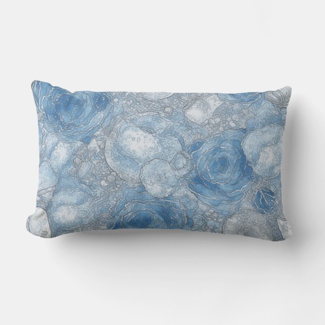 Blue Rose Bubble Brew - Throw Pillows (Front)