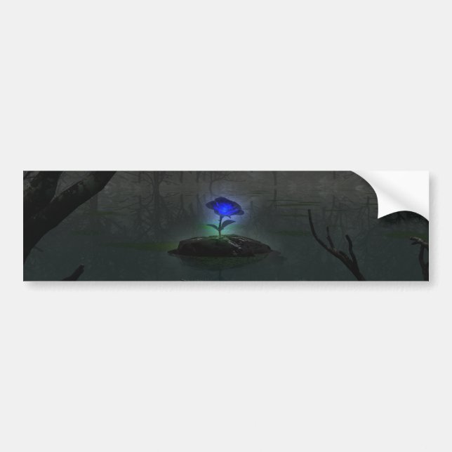 Blue Rose Bumper Sticker (Front)