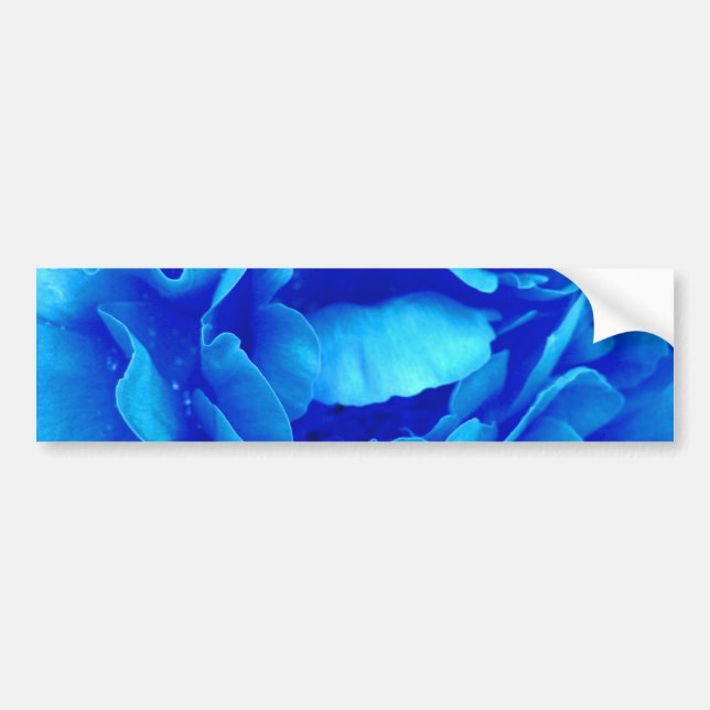 Blue Rose Bumper Sticker - Customizable (Front)