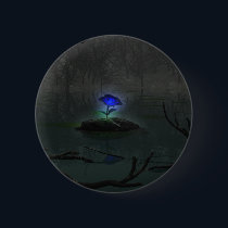 Blue Rose Button