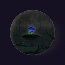 Blue Rose Button