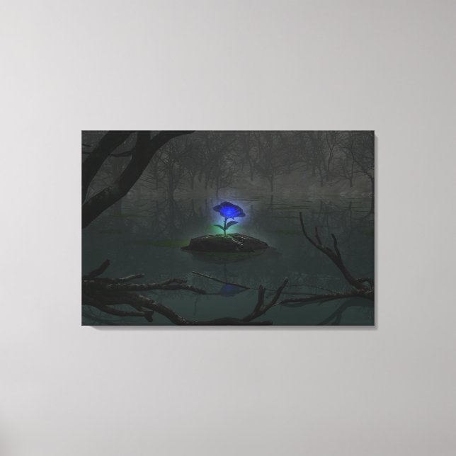 Blue Rose Canvas Print (Front)