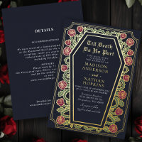 Blue Rose Coffin Gothic Wedding All in one