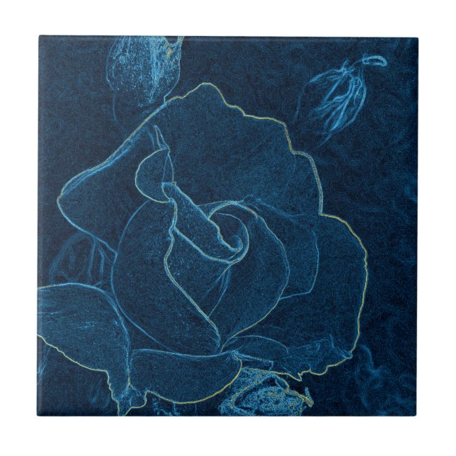 blue rose contour tile (Front)