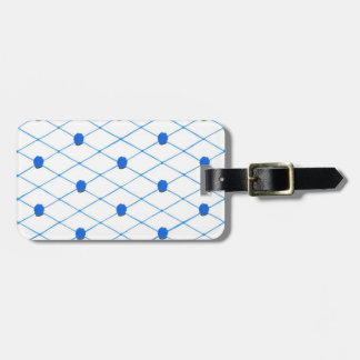 Blue Rose CrissCross Pattern Luggage Tags
