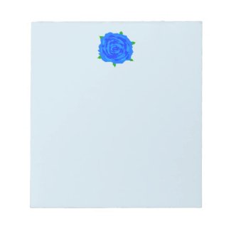 Blue Rose Designed Notepad
