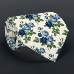 Blue Rose Floral Pattern Neck Tie<br><div class="desc">A seamless blue rose floral pattern featuring dark and light blue roses with green leaves.</div>