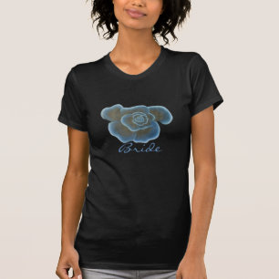 Blue Rose Flower Bride t shirts