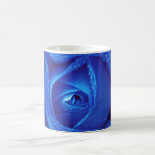Blue rose flower  coffee mug