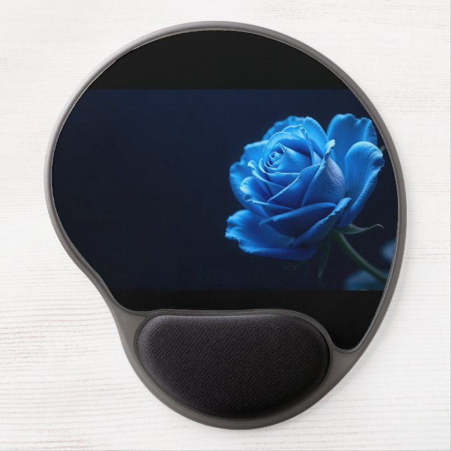 Blue rose  gel mouse pad (Front)