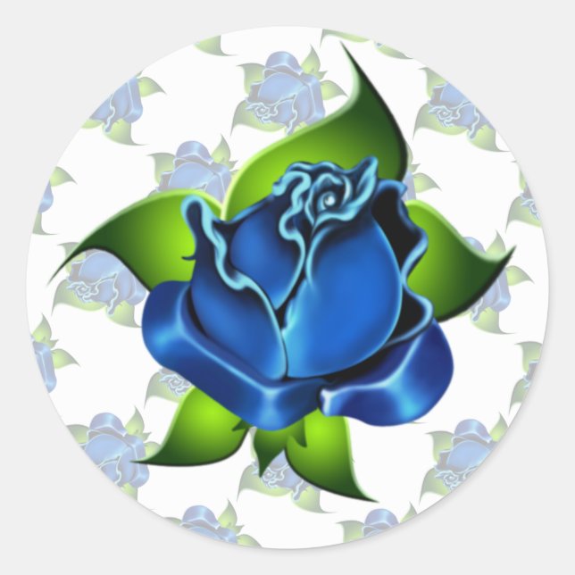 Blue Rose Gift Sticker (Front)