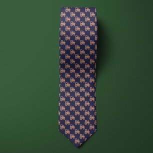 Blue & Rose Gold Farmers Tractor Neck Tie