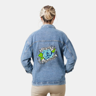 Blue Rose I Was Once A Dead Woman Denim Jacket