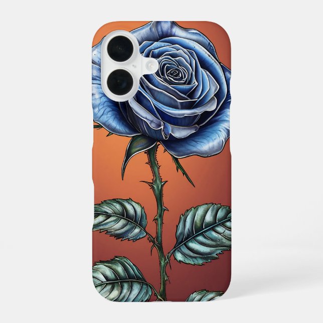 Blue rose iphone case (Back)