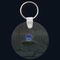 Blue Rose Keychain