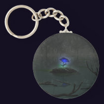 Blue Rose Keychain