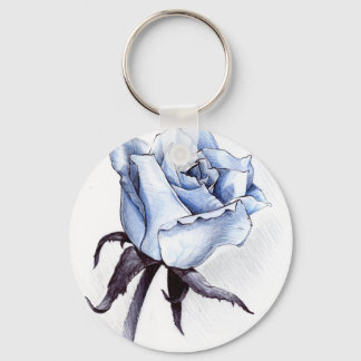 Blue Rose Keychain