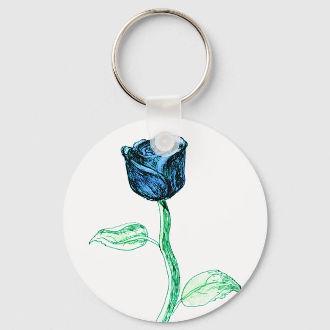 Blue Rose. Keychain (Front)