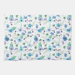 Blue rose kitchen towel