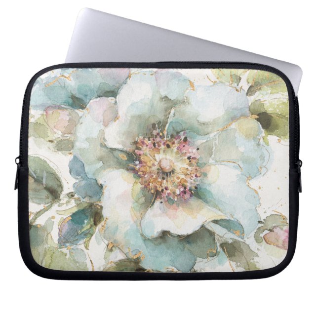 Blue Rose Laptop Sleeve (Front)