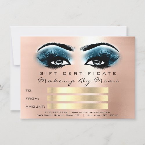 Blue Rose Lashes Makeup Artist Certificate Gift