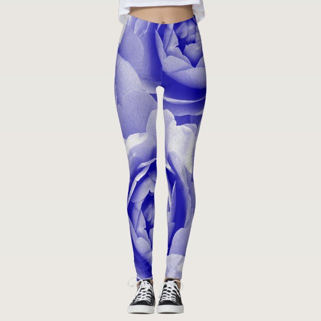 Blue rose leggings (Front)