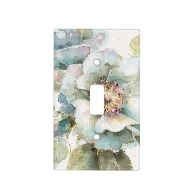 Blue Rose Light Switch Cover (Front)