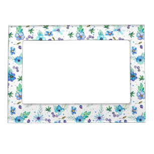 Blue rose magnetic frame