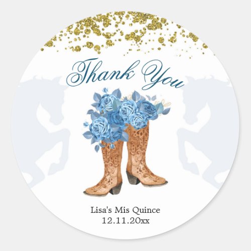 Blue Rose Mexican Mis Quince Sticker