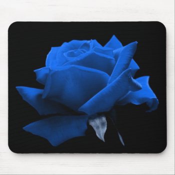 Blue Rose Mouse Pad by kokobaby at Zazzle