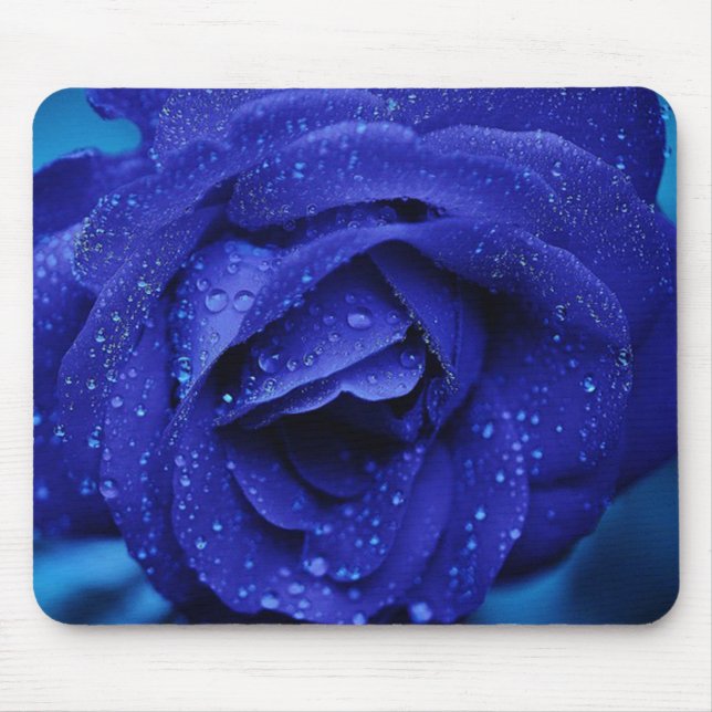 Blue Rose Mouse Pad (Front)