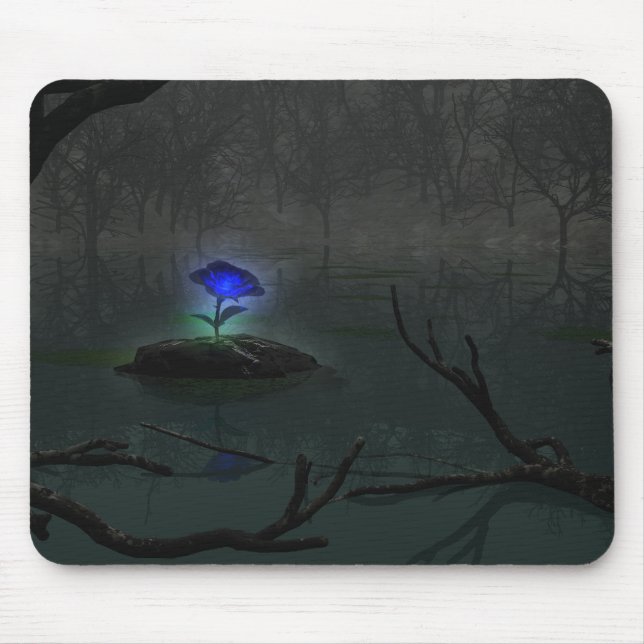 Blue Rose Mousepad (Front)