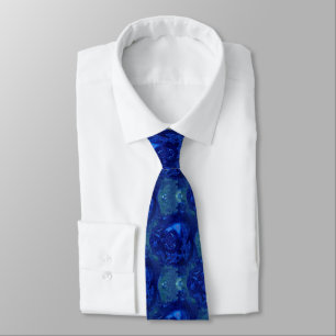 Blue Rose Neck Tie