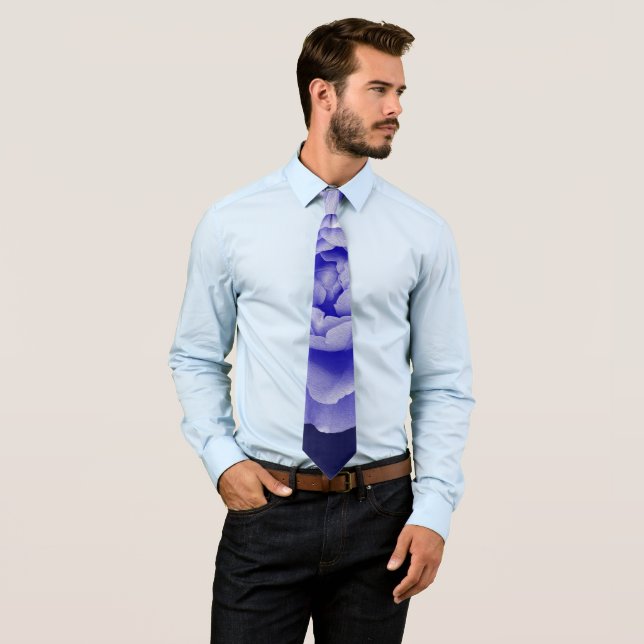 Blue rose neck tie (In Situ)