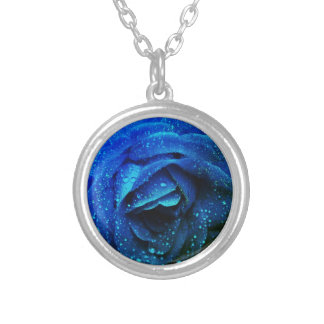 Blue Rose Necklace
