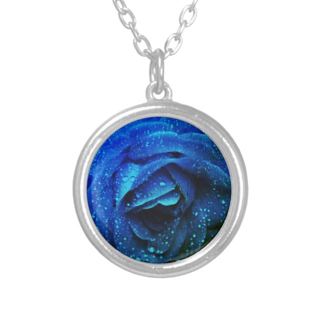 Blue Rose Necklace (Front)