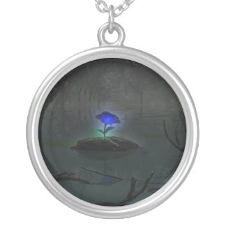 Blue Rose Necklace