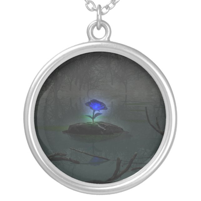 Blue Rose Necklace (Front)