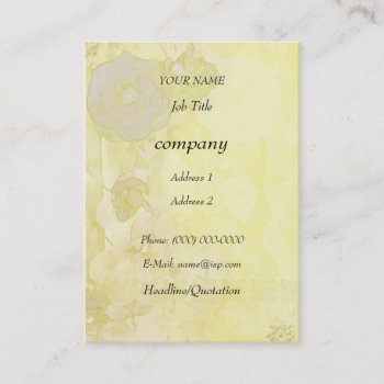 Blue Rose Nouveau Business Card by profilesincolor at Zazzle