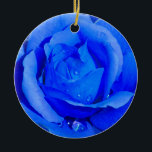 Blue Rose Ornament Personalized Rose Decorations<br><div class="desc">Romantic Rose Ornaments Personalized Holiday Blue Rose Classic Flower Decorations Your Name Here Sympathy Keepsake Wedding Keepsake Customizable Romantic Blue Rose Christmas Ornaments, Rose Gifts Hanukkah Neutral Holiday Decorations Rose Ornaments Keepsakes & Gifts for Weddings Anniversary I Love You Any Day Blue Rose Decorations for Friend Family Men Women Kids...</div>