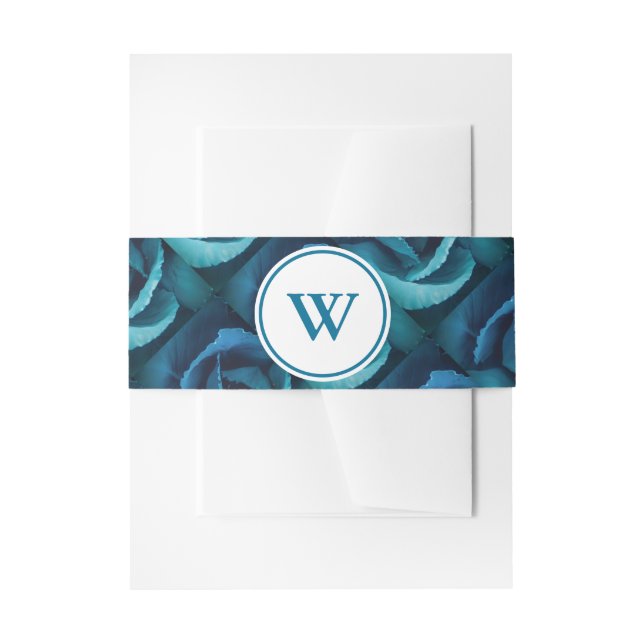 BLUE ROSE Personalized Business Invitation Belly Band (Front Example)