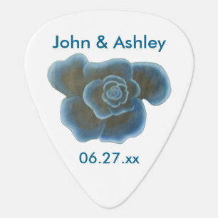 Blue Rose Personalized Guitar Picks Favors