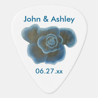 Blue Rose Personalized Guitar Picks Favors