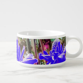 Blue Rose Petals Chowder/Chili Porcelain Bowl